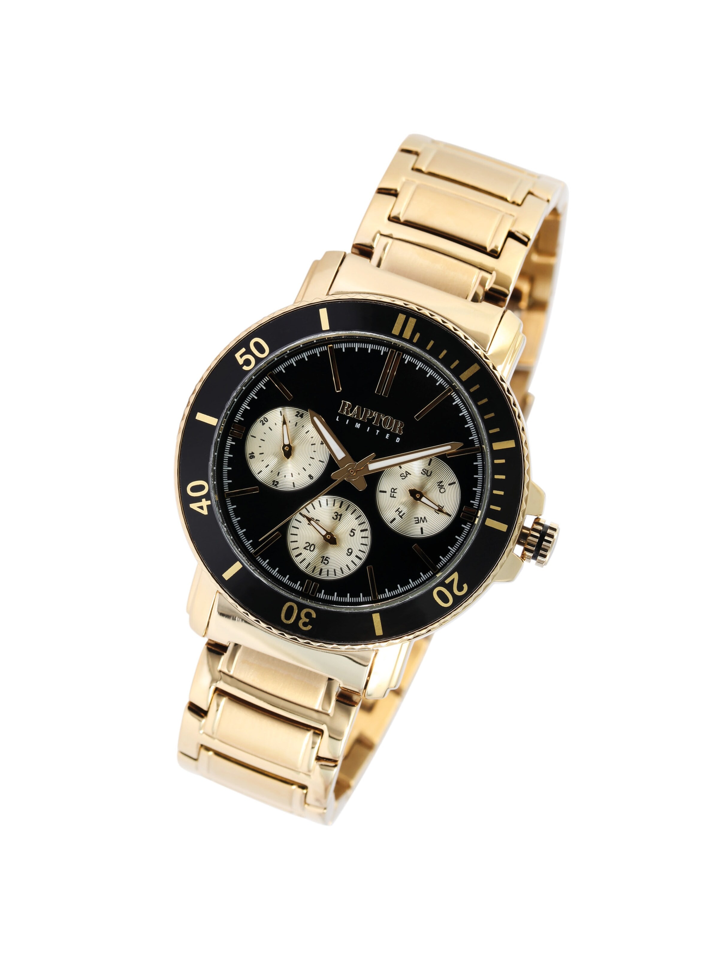 Raptor Analog Watch 'Raptor Limited Lukmann, Datumsanzeige' in Gold: front