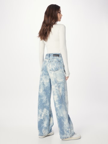 Wide leg Jeans 'Kiri' de la Won Hundred pe albastru