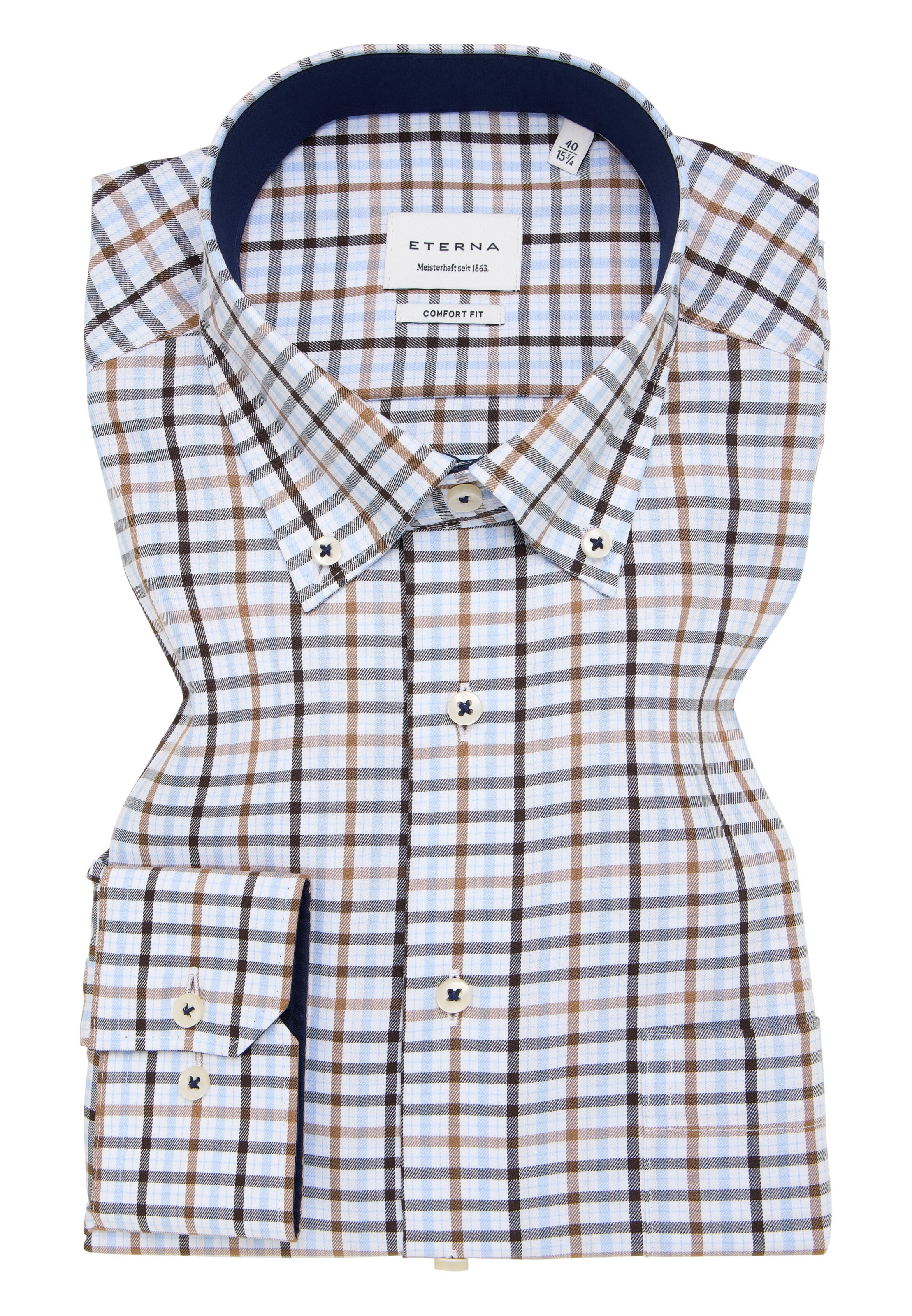 ETERNA Comfort fit Business shirt in Blue