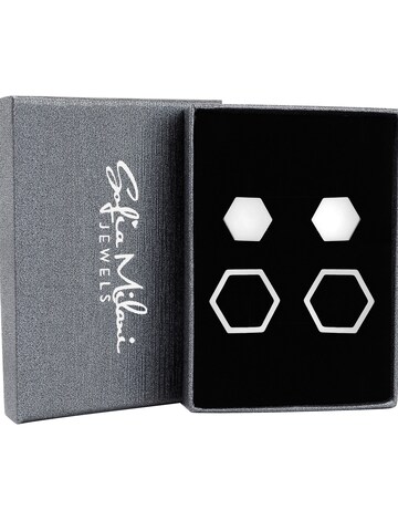 Sofia Milani Earrings 'Hexagon' in Silver