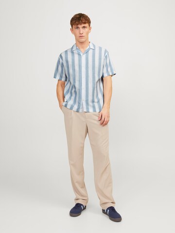 JACK & JONES Comfort Fit Skjorte 'Summer' i blå