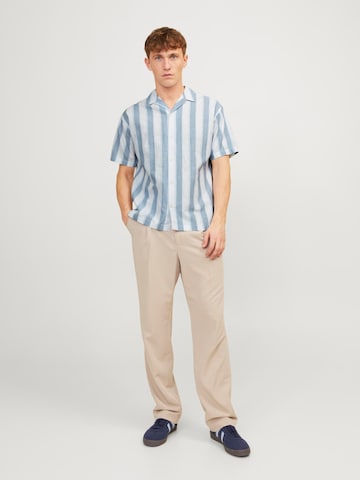 JACK & JONES Comfort fit Button Up Shirt 'Summer' in Blue