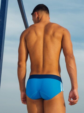 SEOBEAN Boxer shorts 'Side Line' in Blue