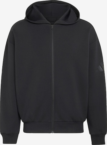 Veste de survêtement 'Soft Lux' ADIDAS SPORTSWEAR en noir : devant