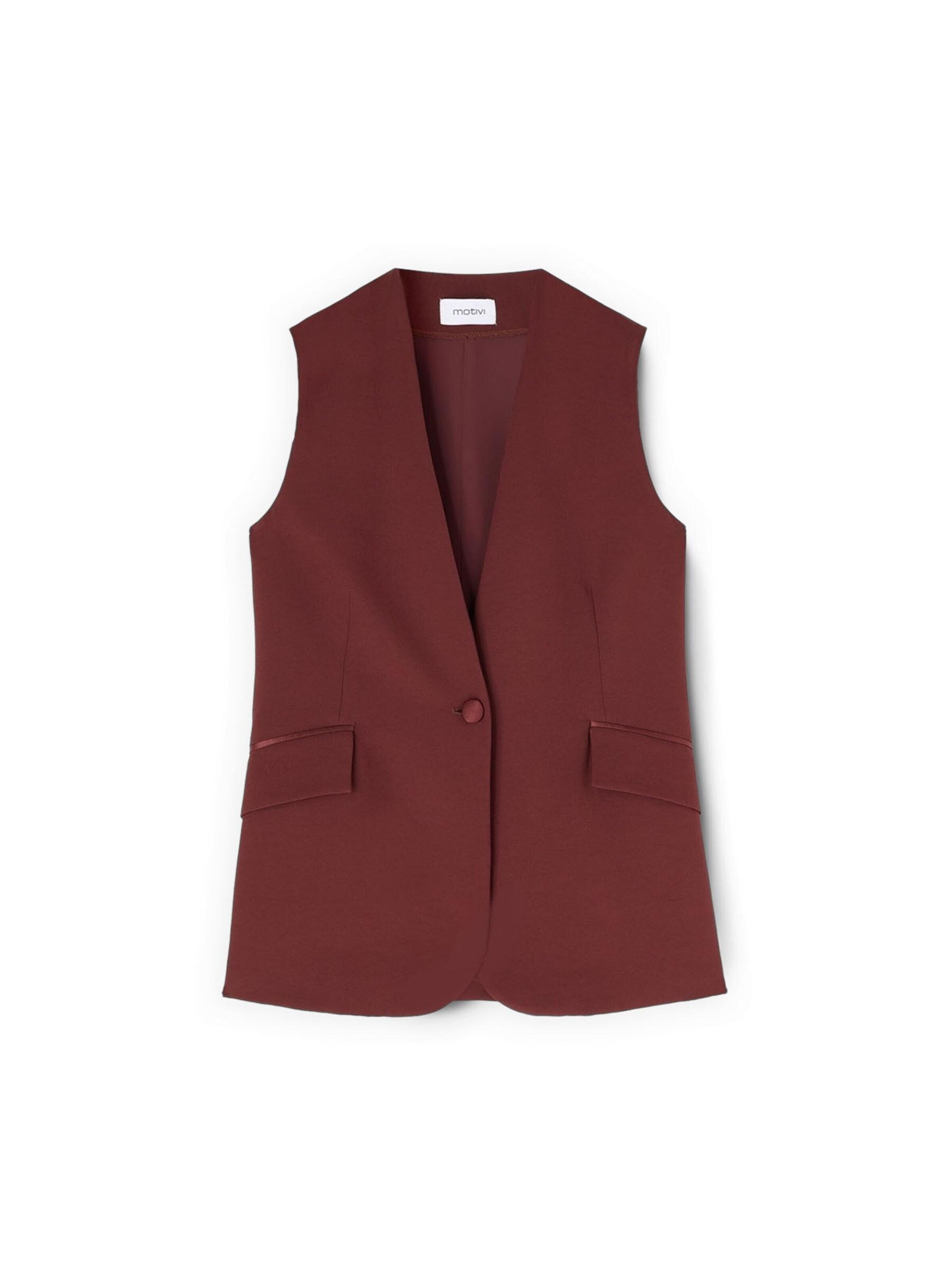 MOTIVI Gilet in Bruin: voorkant