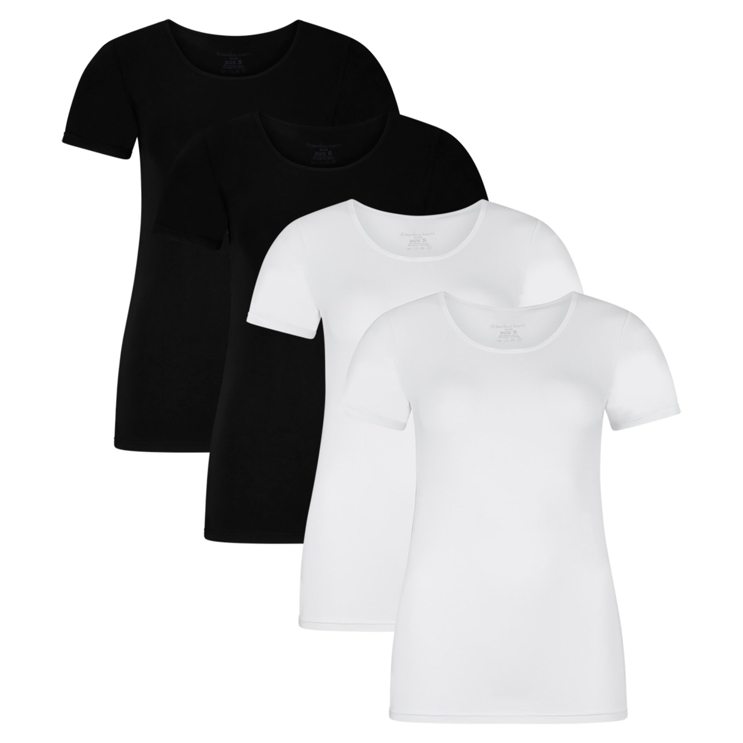 Bamboo basics T-Shirt in Schwarz: Vorderseite