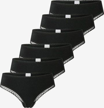 String di SCHIESSER in nero: frontale