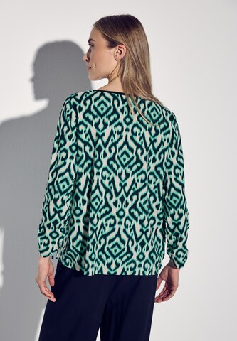 STREET ONE Bluse mit Raffung am Arm in Grün