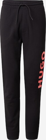 Tapered Pantaloni 'Dutschi' di HUGO in nero: frontale