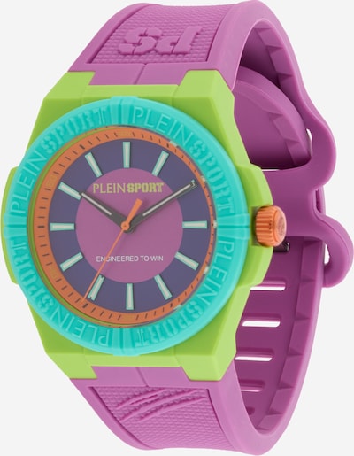 Analoginis (įprasto dizaino) laikrodis 'Laserstrike' iš Plein Sport, spalva – vandens spalva / žolės žalia / orchidėjų spalva / oranžinė, Prekių apžvalga