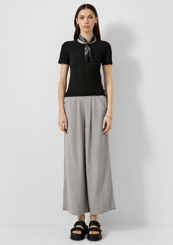 QS Wide leg Bandplooibroek in Grijs