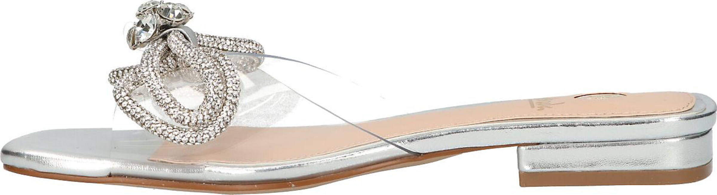 LA STRADA Pantolette in Silber: Vorderseite