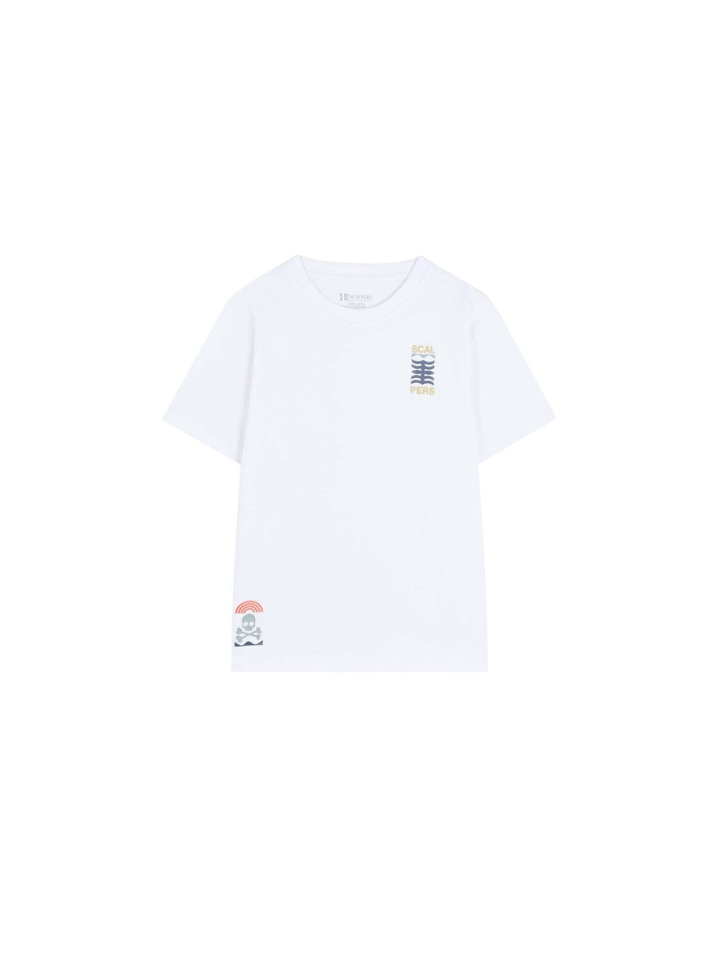 T-Shirt Scalpers en blanc : devant