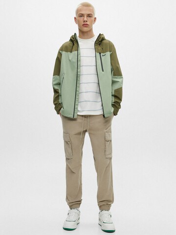 Pull&Bear Tapered Cargo nadrágok - bézs: elől