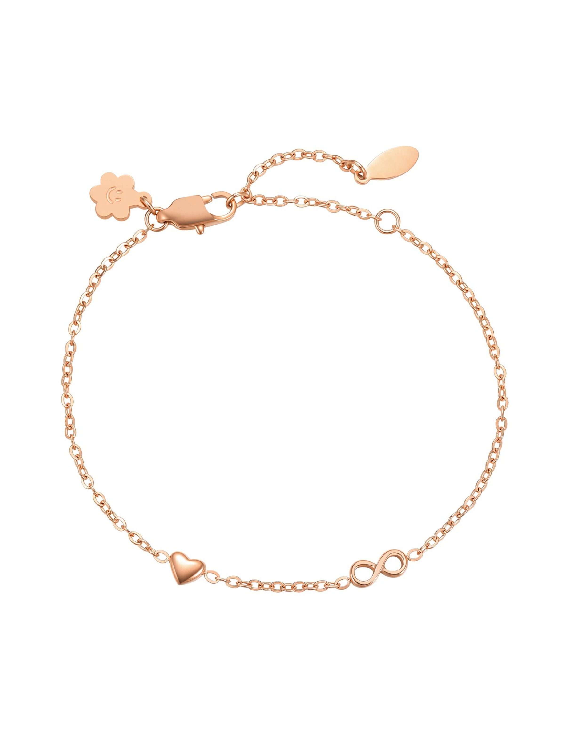 Bracelet 'Infinity Heart' Hey Happiness en or