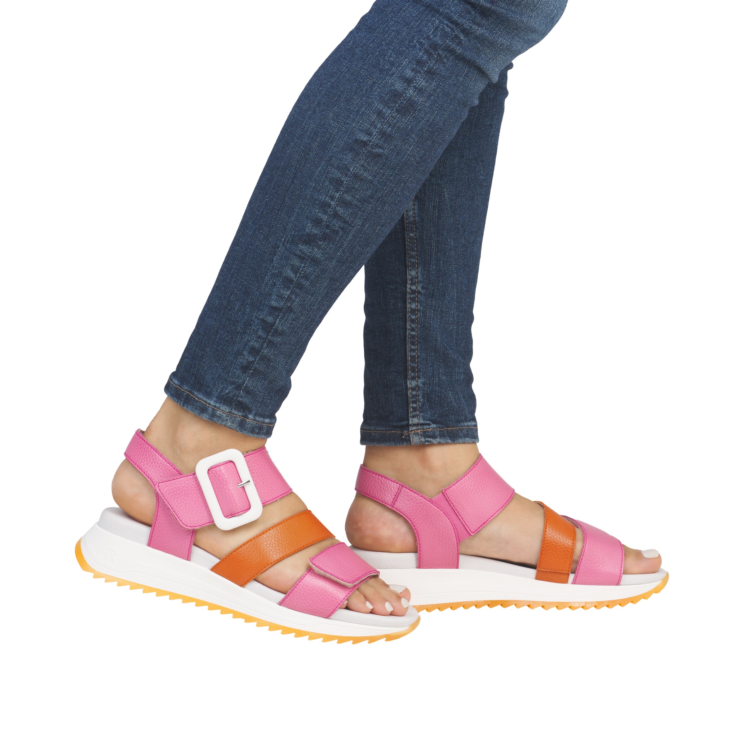 Sandales à lanières 'W2950' Rieker Sport en rose : devant