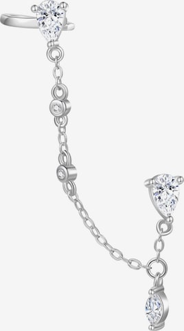 Hey Happiness Ohrringe 'Chain Cuff' in Silber: Vorderseite