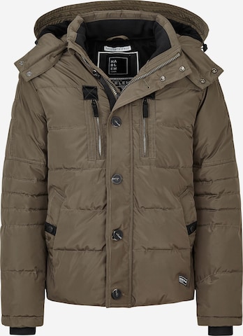 Harlem Soul Winter Jacket 'Sea-Ttle' in Green: front