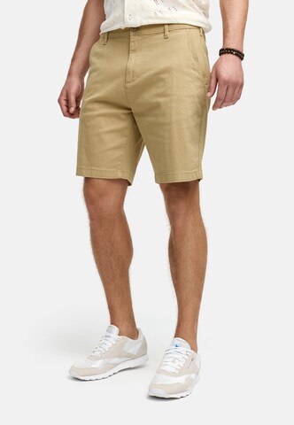 INDICODE JEANS Regular Trousers 'Seven' in Beige