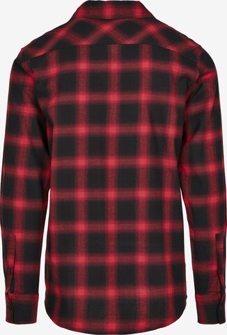 Urban Classics Comfort fit Button Up Shirt in Red