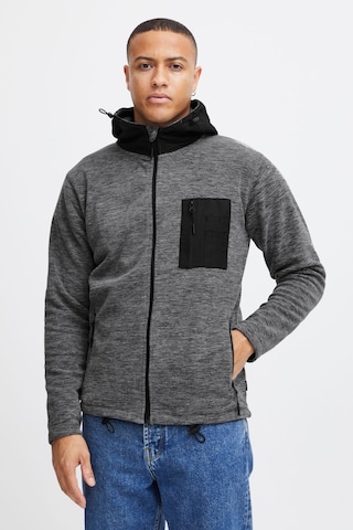 INDICODE JEANS Fleece Jacket in Grey: front