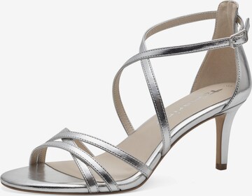 TAMARIS Strap Sandals in Silver: front