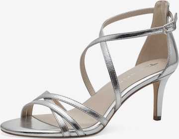 TAMARIS Strap sandal in Silver: front