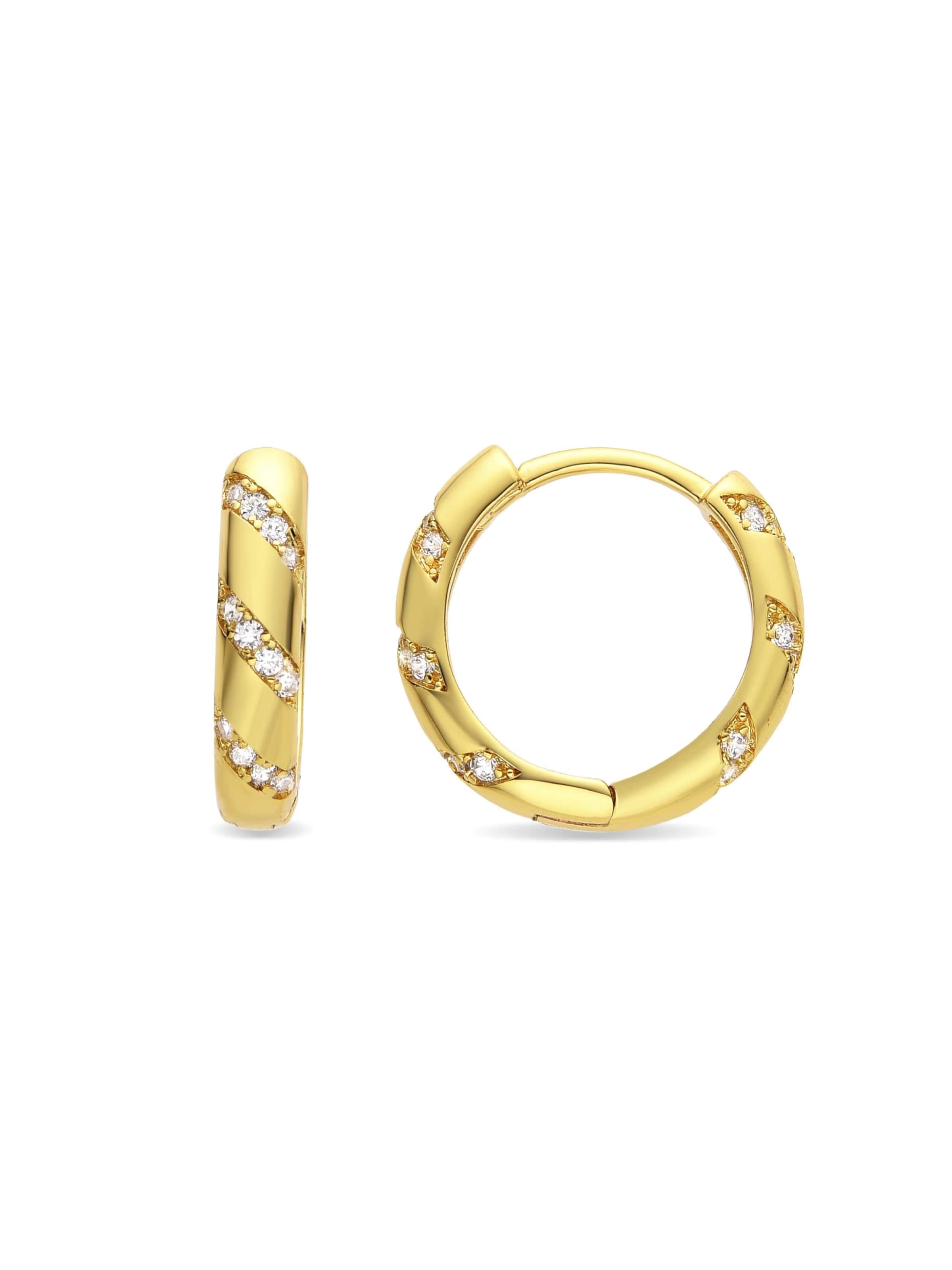 Luxenter - Pendientes 'Lionvi' en blanco: frente