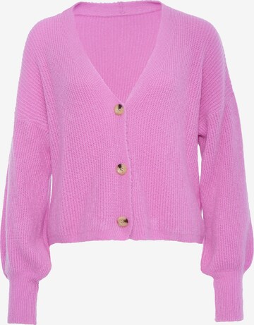 Decay Knit Cardigan in Pink: front