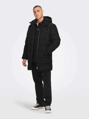 Only & Sons Winter Jacket 'Melvin' in Black