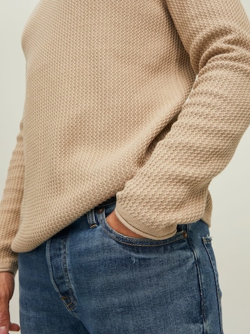 JACK & JONES Sweater 'blucarlos' in Beige