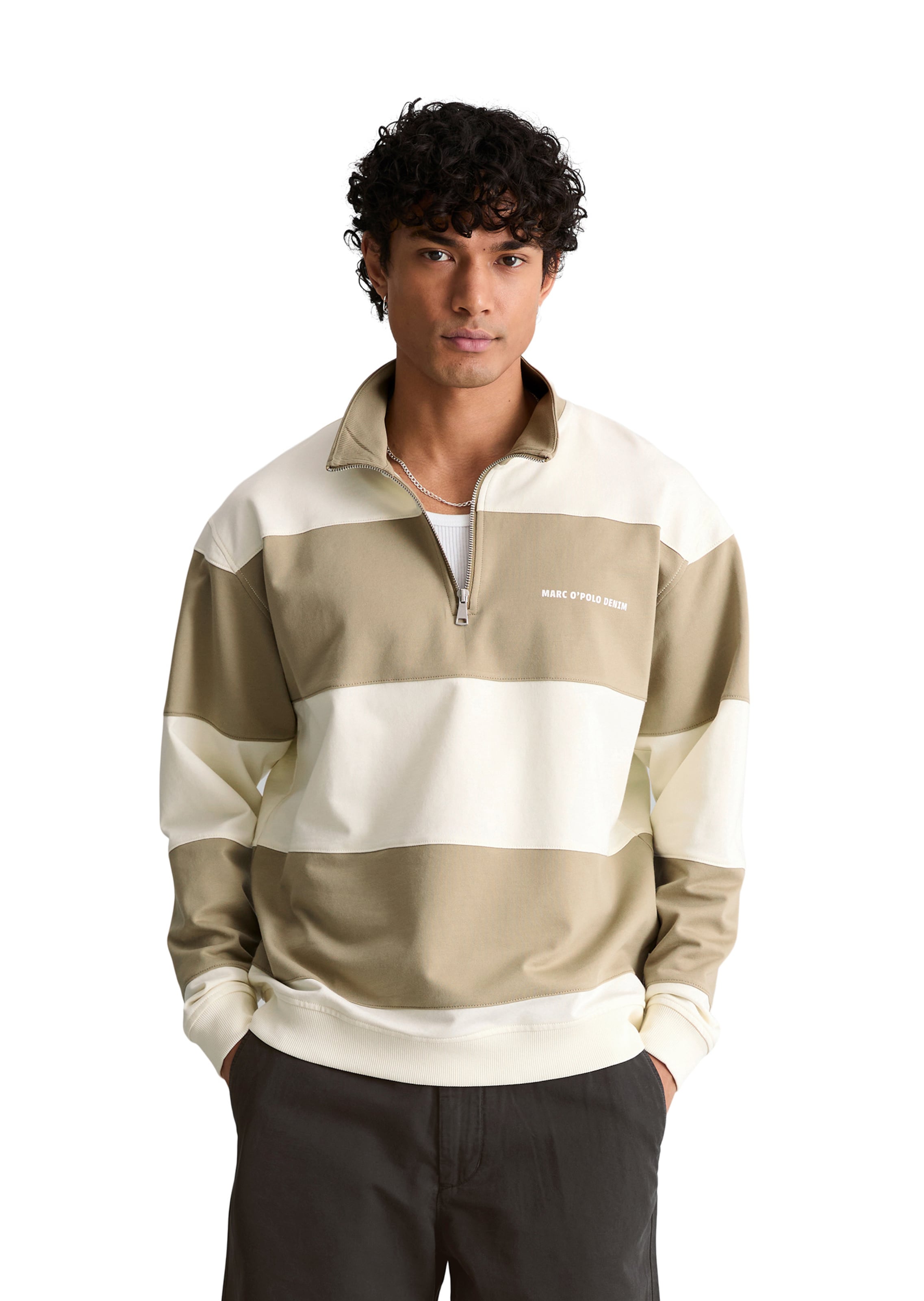 Marc O'Polo DENIM Sweatshirt in Bruin: voorkant