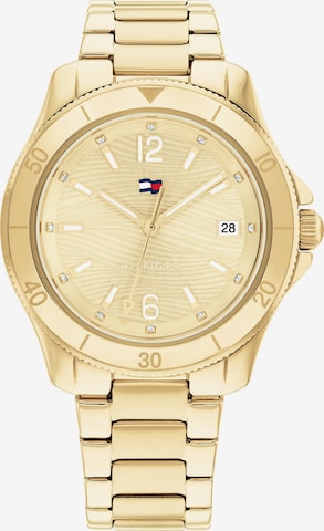 Montre à affichage analogique TOMMY HILFIGER en or : devant