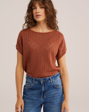 WE Fashion Pullover in Braun: Vorderseite