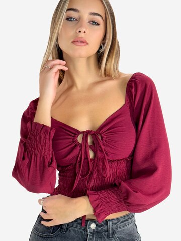 Chemisier Elara en rouge