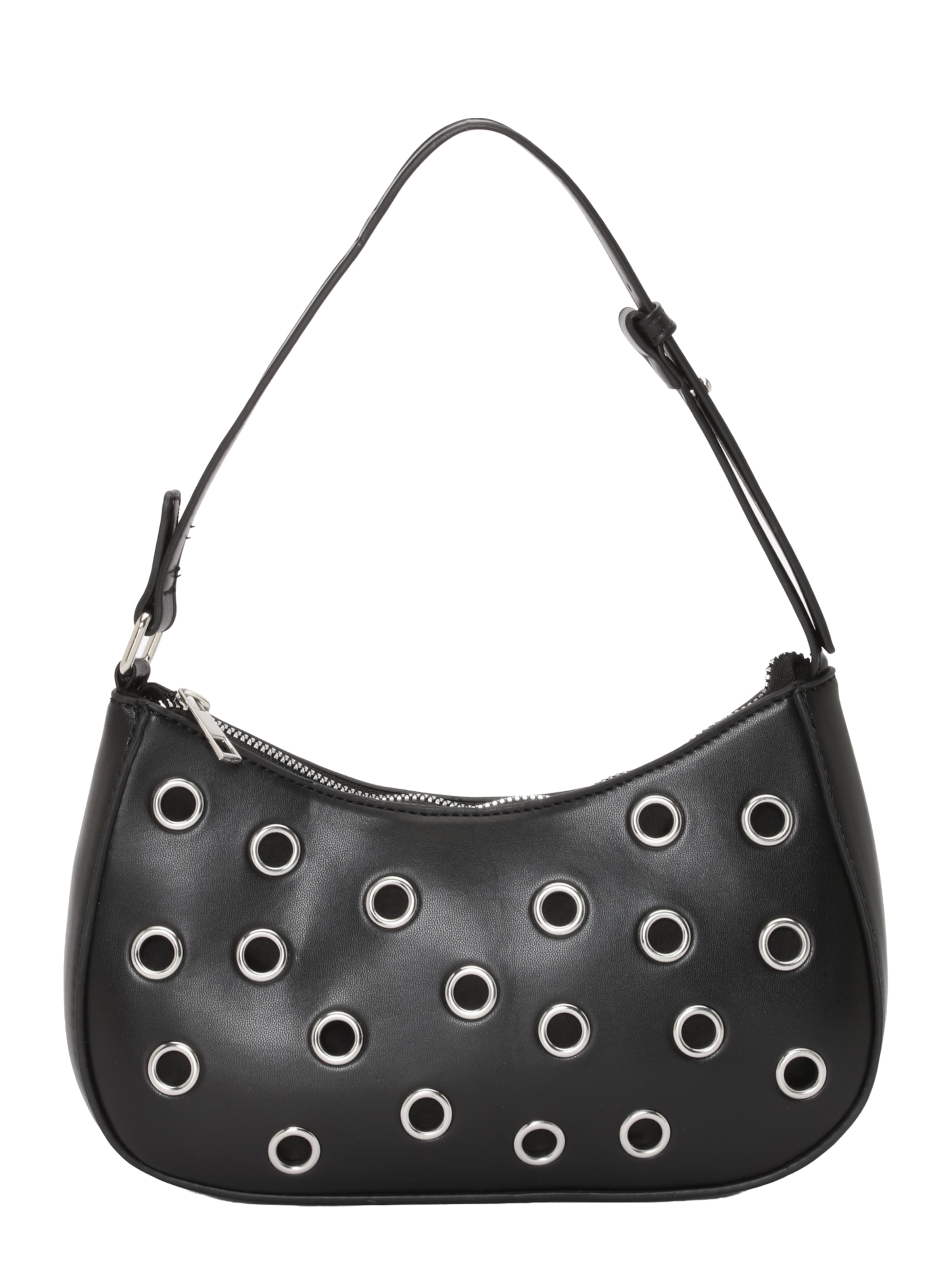 PIECES - Bolso de hombro 'PCALUANA' en negro: frente