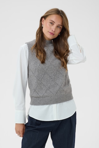 SAINT TROPEZ - Chaleco 'Theresa' en gris: frente