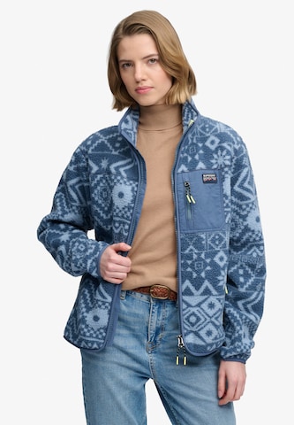Veste en polaire Superdry & Co en bleu : devant