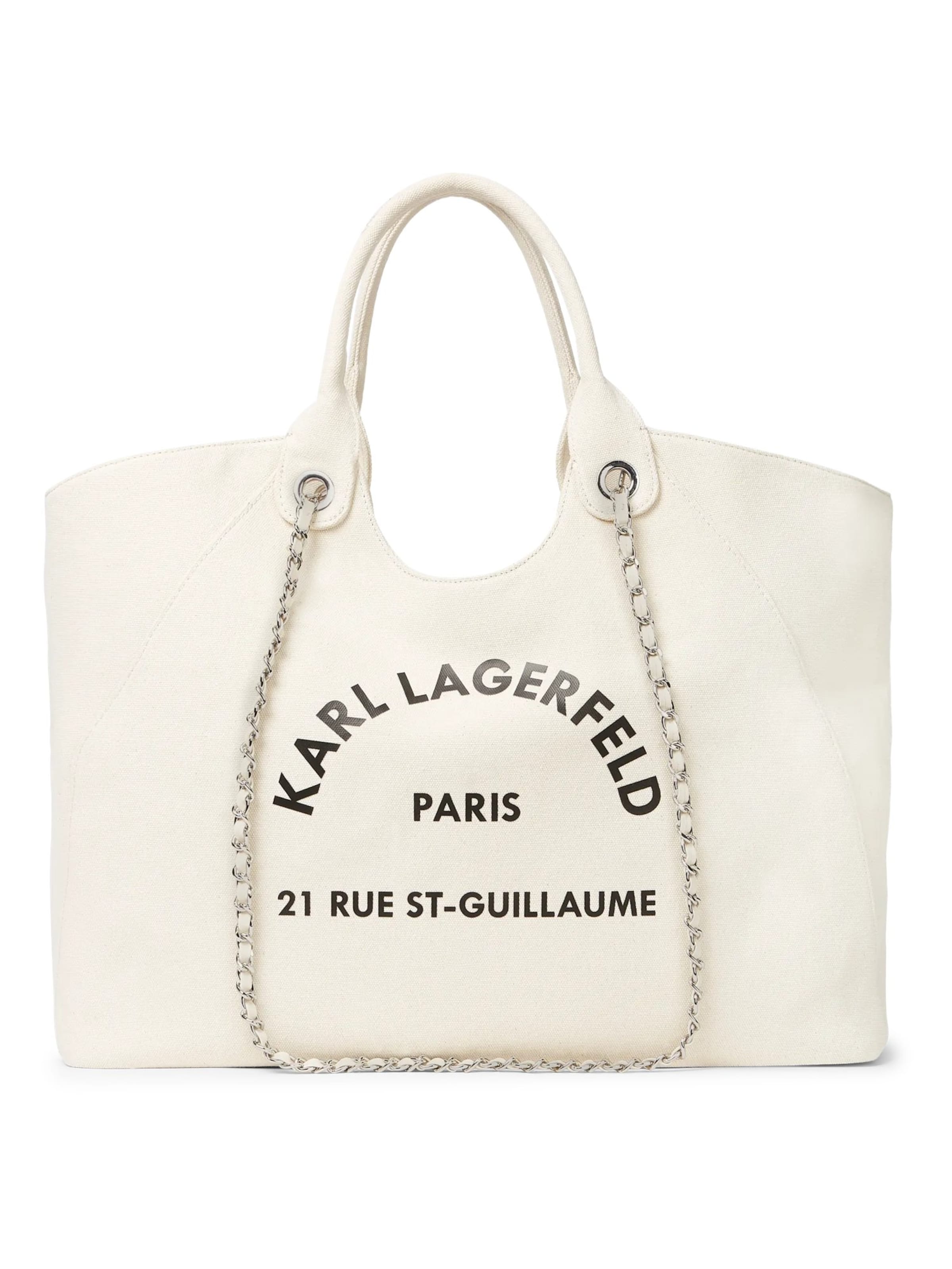 Karl Lagerfeld Shopper 'Rue St-Guillaume' in Wit: voorkant