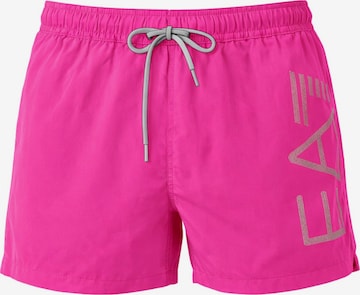 Shorts de bain EA7 Emporio Armani en rose : devant