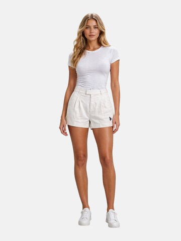 Regular Pantalon à pince U.S. POLO ASSN. en blanc : devant