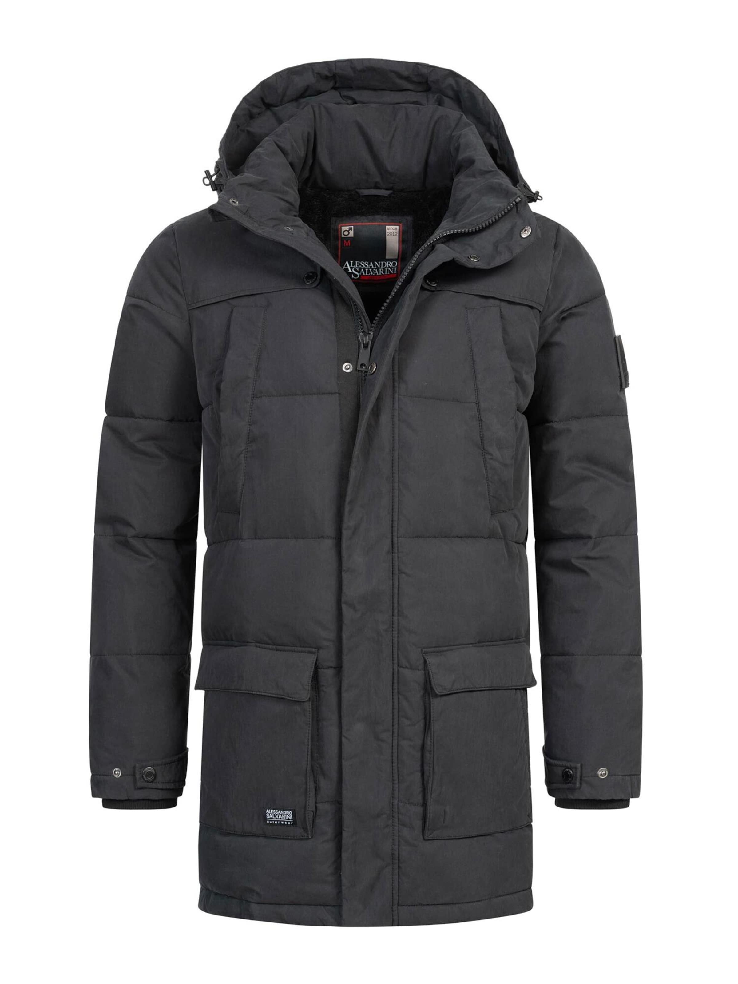 Alessandro Salvarini Winter jacket 'AS458' in Black
