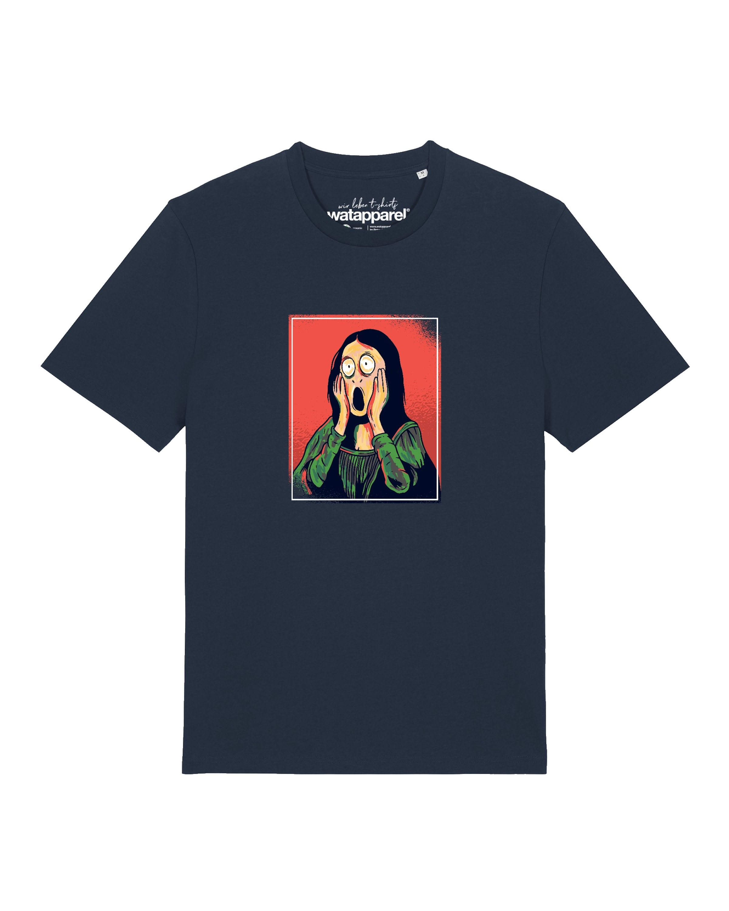 T-Shirt 'Mona Lisa Scream' Watapparel en bleu : devant