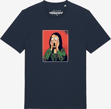 T-Shirt 'Mona Lisa Scream' Watapparel en bleu : devant