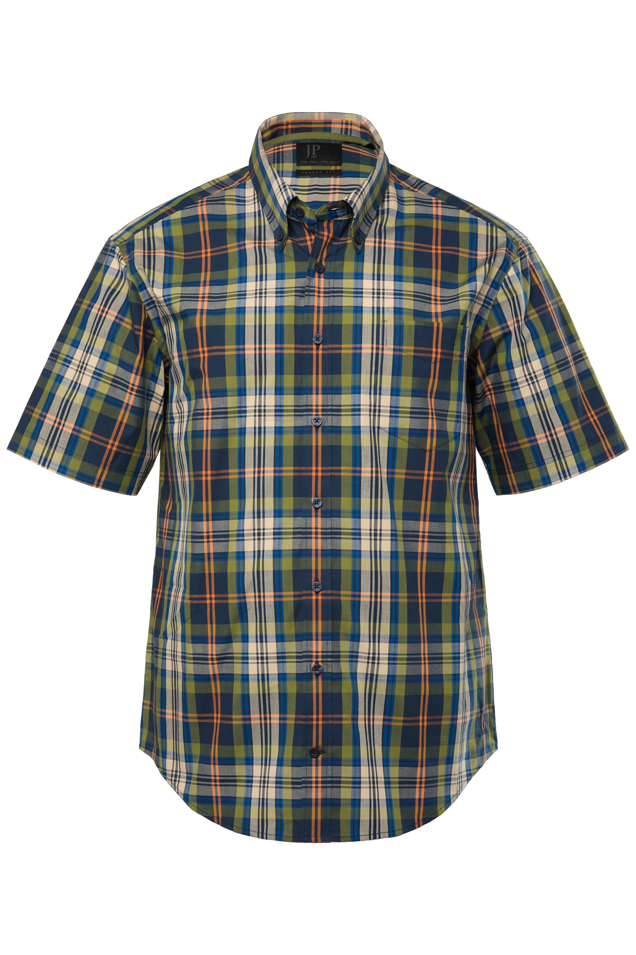 JP1880 Regular fit Overhemd in Groen: voorkant