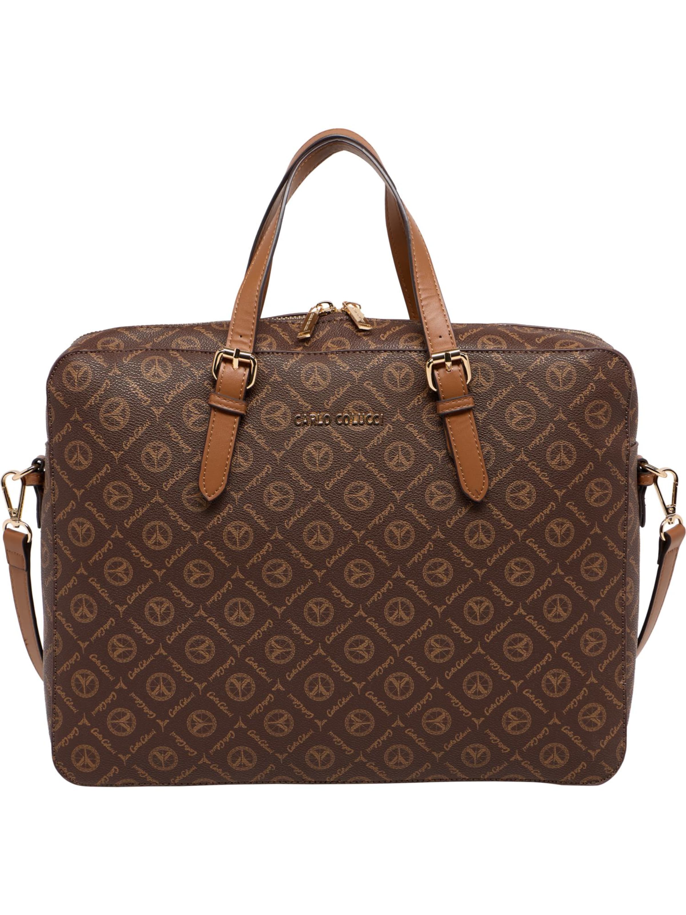 Carlo Colucci Laptop bag ' Desiderati ' in Brown: front