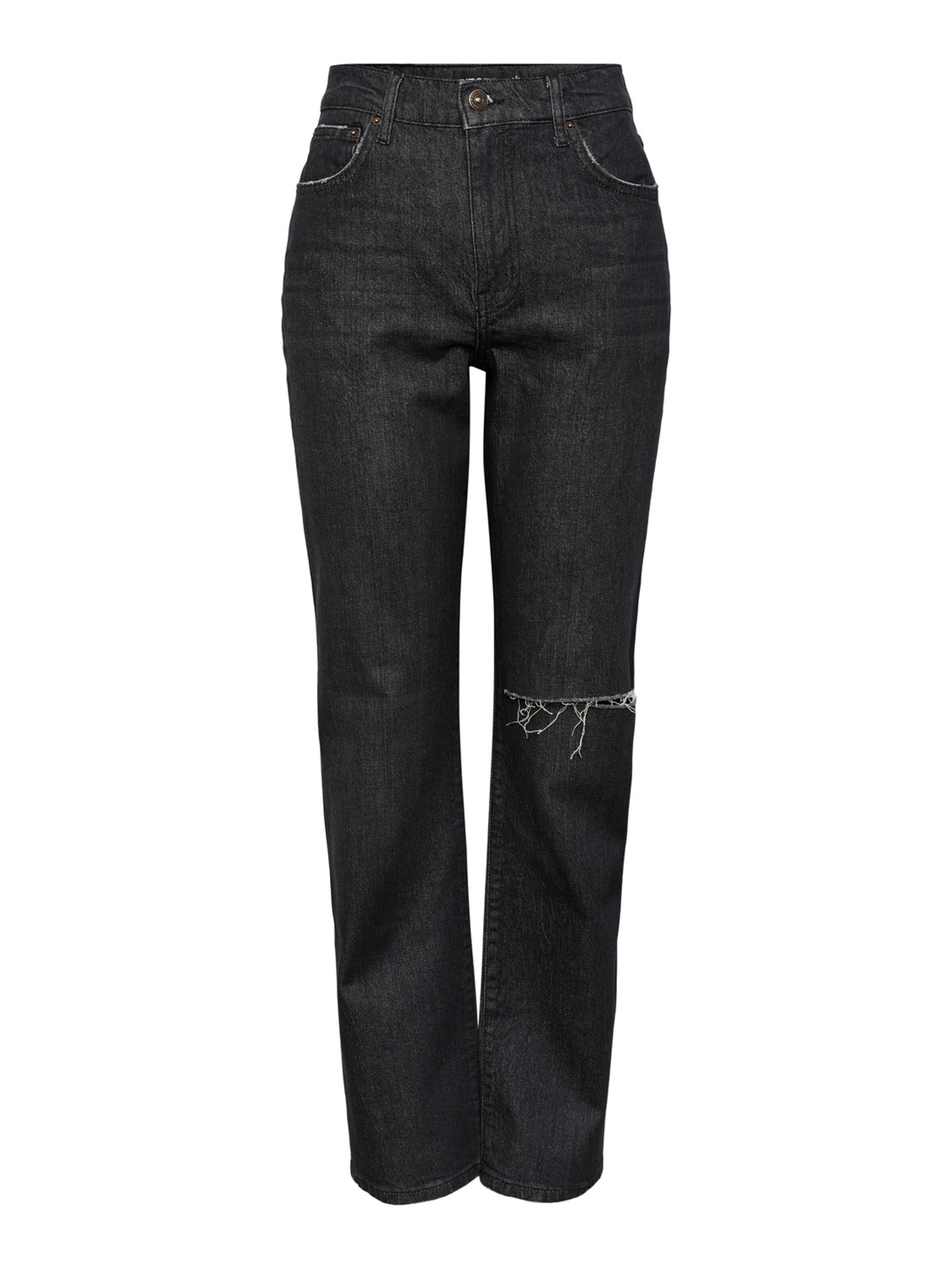Frauen Jeans PIECES Jeans 'Elan' in Schwarz - FZ44496 Frauen Jeans PIECES Jeans 'Elan' in Schwarz - FZ44496