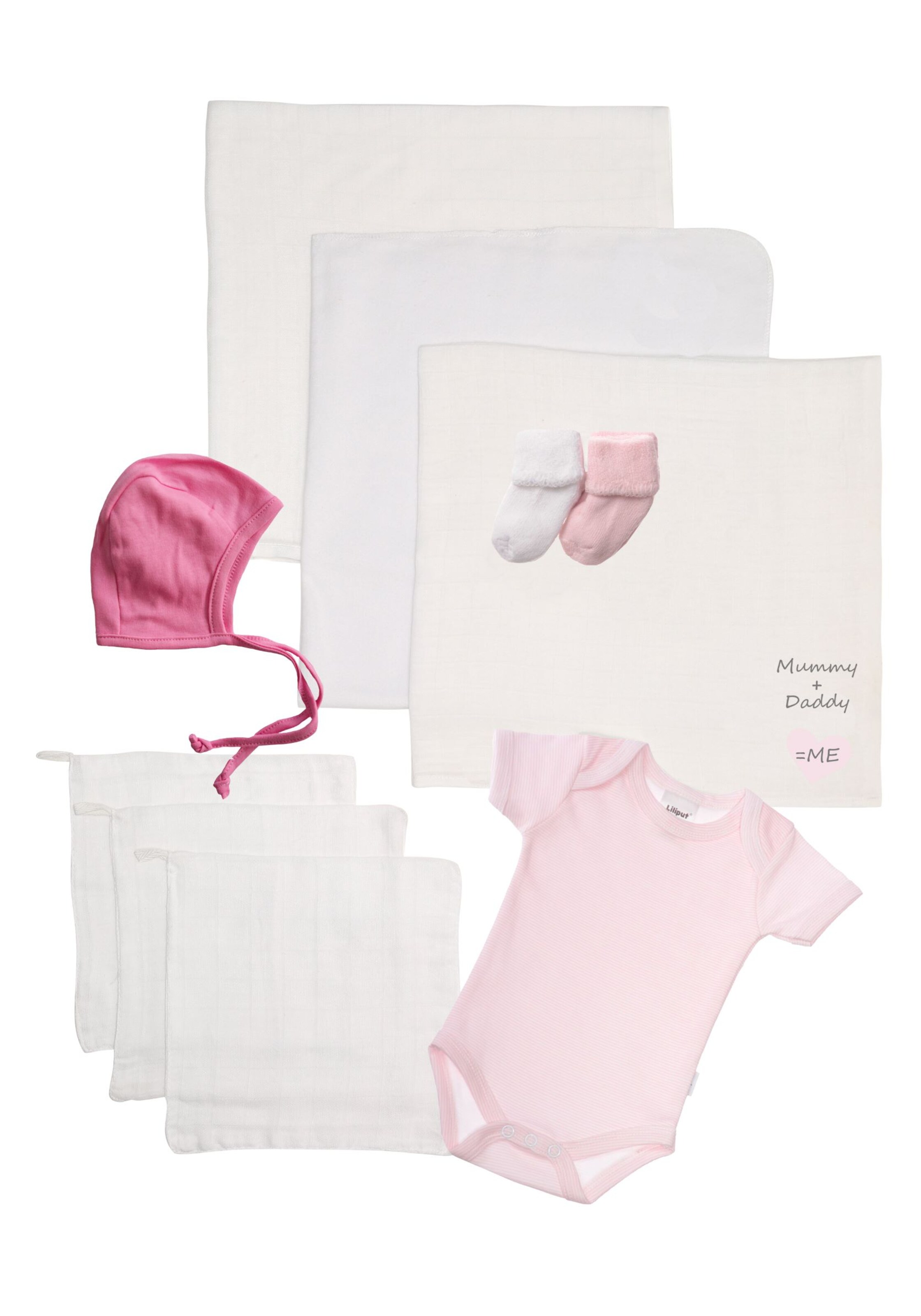 LILIPUT Underwear Set 'Mummy+Daddy' in White: front