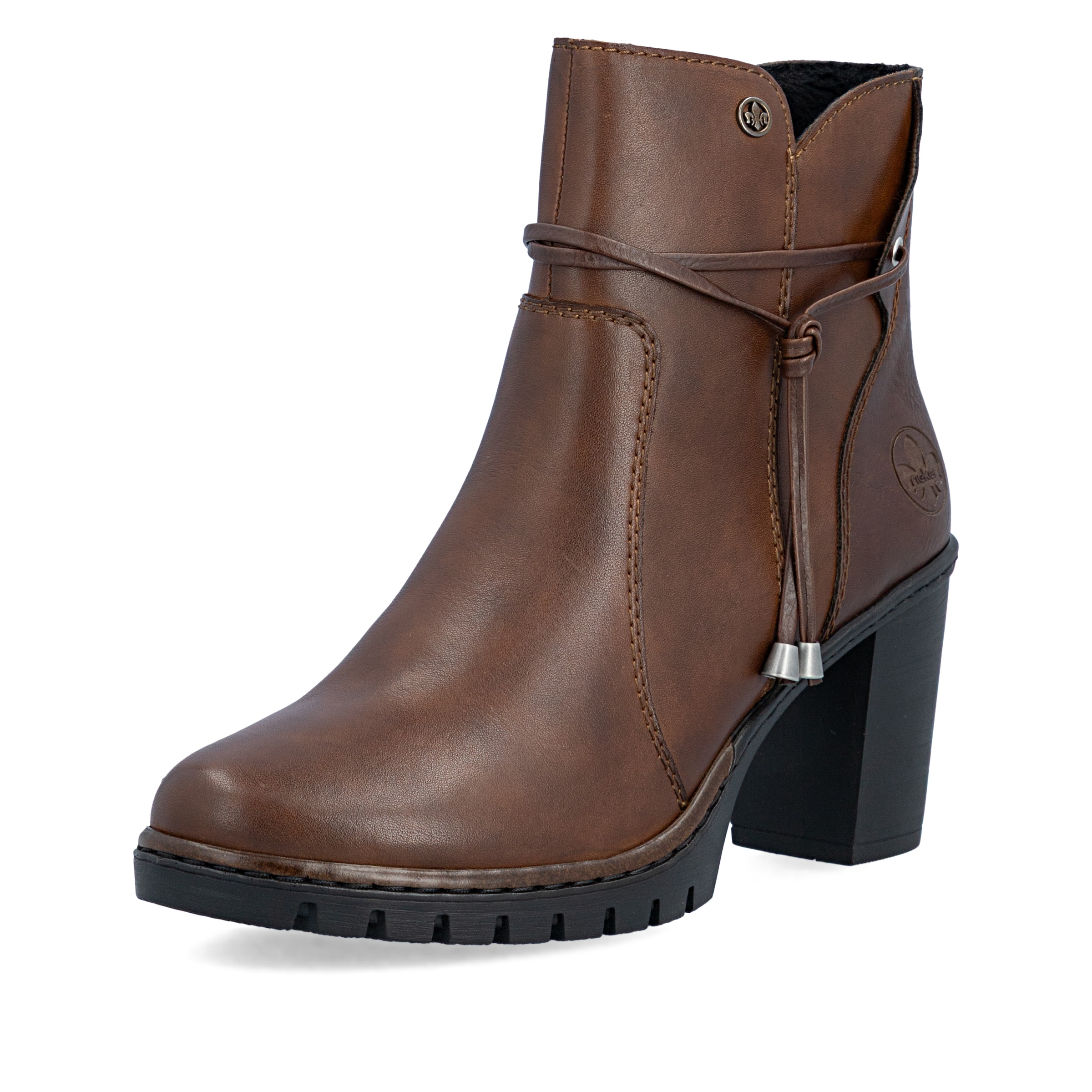 Rieker Booties ' Y2567 ' in Brown: front