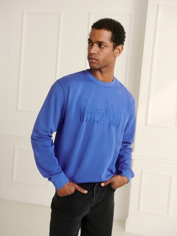 Guido Maria Kretschmer Men Sweatshirt 'Maik' in Blauw: voorkant